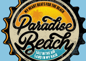 Paradise Beach t shirt illustration