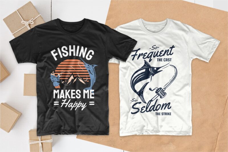 t-shirt vector Fishing t shirt design bundle, T-shirt design vector packs, fishing t shirt, fishing design, svg, png, pod,