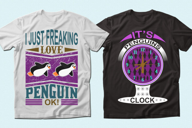 Trendy 71 Penguin quotes t-shirt designs bundle — 98% off