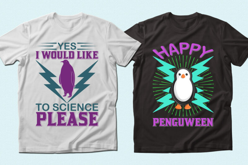 Trendy 71 Penguin quotes t-shirt designs bundle — 98% off