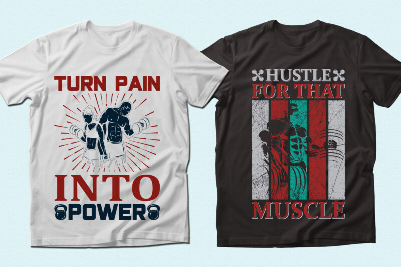 Trendy 74 Gym/Fitness quotes t-shirt designs bundle — 98% off