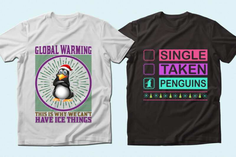 Trendy 71 Penguin quotes t-shirt designs bundle — 98% off