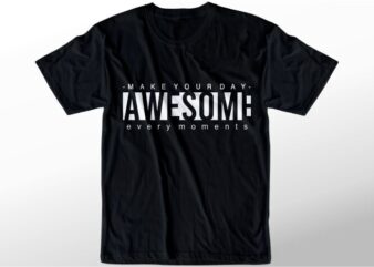 t shirt design graphic, vector, illustration awesome lettering typography