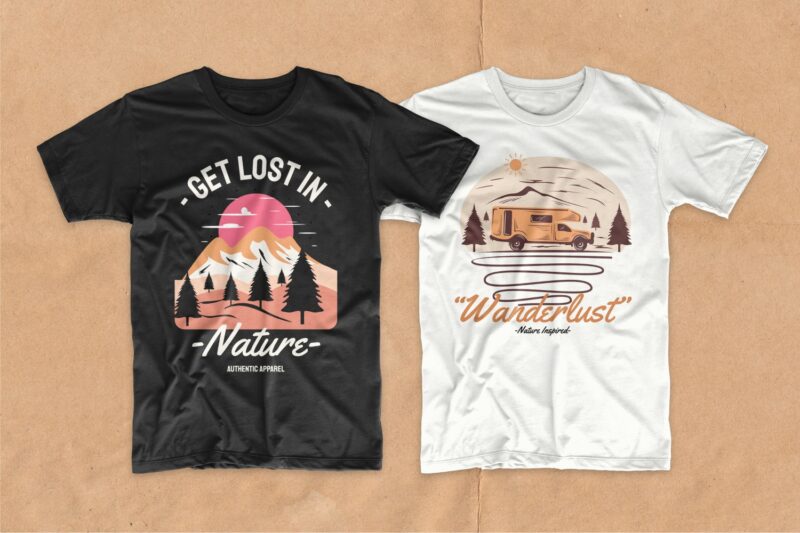 Adventure t shirt designs bundle, outdoor t-shirt designs, editable adventure quotes t-shirt design pack collection, commercial use t shirt designs, vector t shirt design