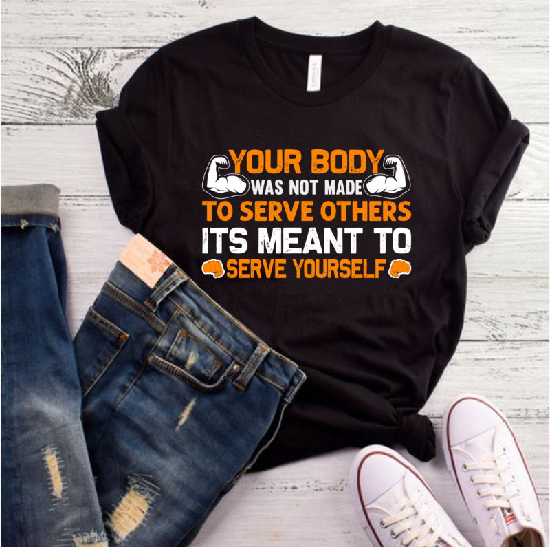 30 best selling gym/fitness quotes t-shirt designs bundle for commercial use
