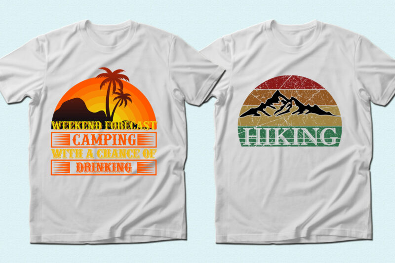 Trendy 20 Travelling / Camping / Hiking quotes T-shirt Designs Bundle — 98% Off