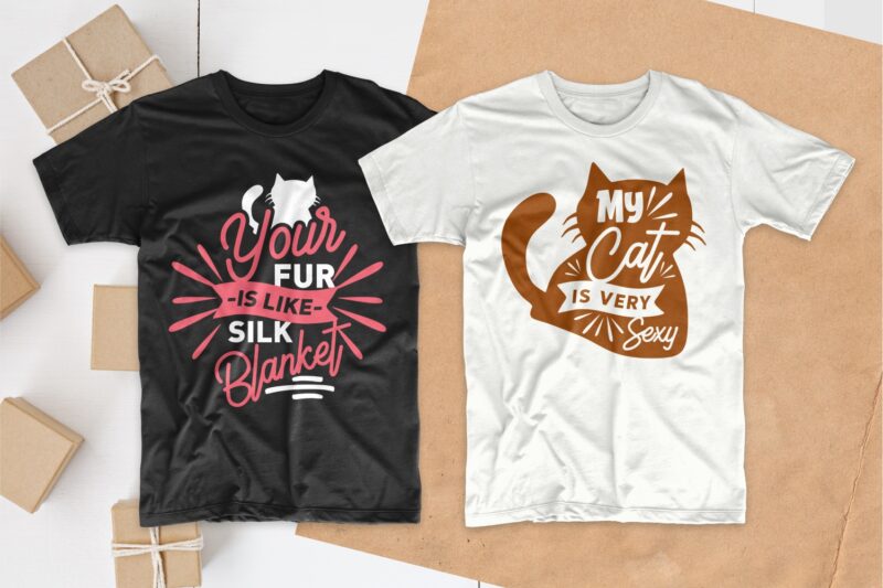 Cat t shirt designs bundle, funny cat t shirt designs, cat lover t shirt design, typography t shirt design for commercial use, t shirt design pack collection