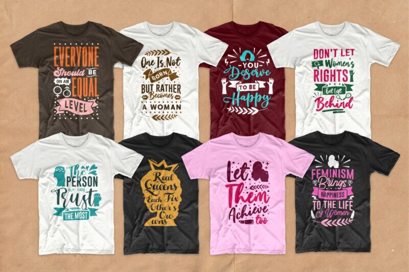 Women’s day t-shirt designs bundle, International women’s day quotes t shirt pack collection, T shirts for women, Women’s day SVG