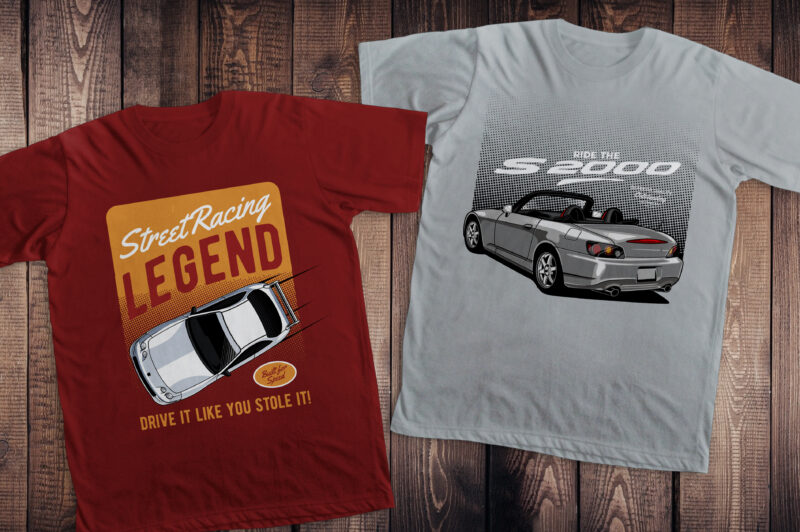 Amazing Japanese Cars T-shirt design Collection