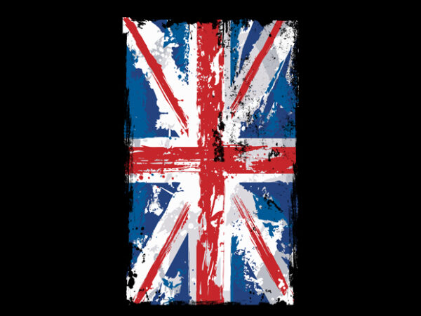 Uk flag t shirt vector graphic