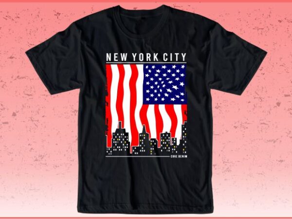 New york city t shirt design graphic vector illustration