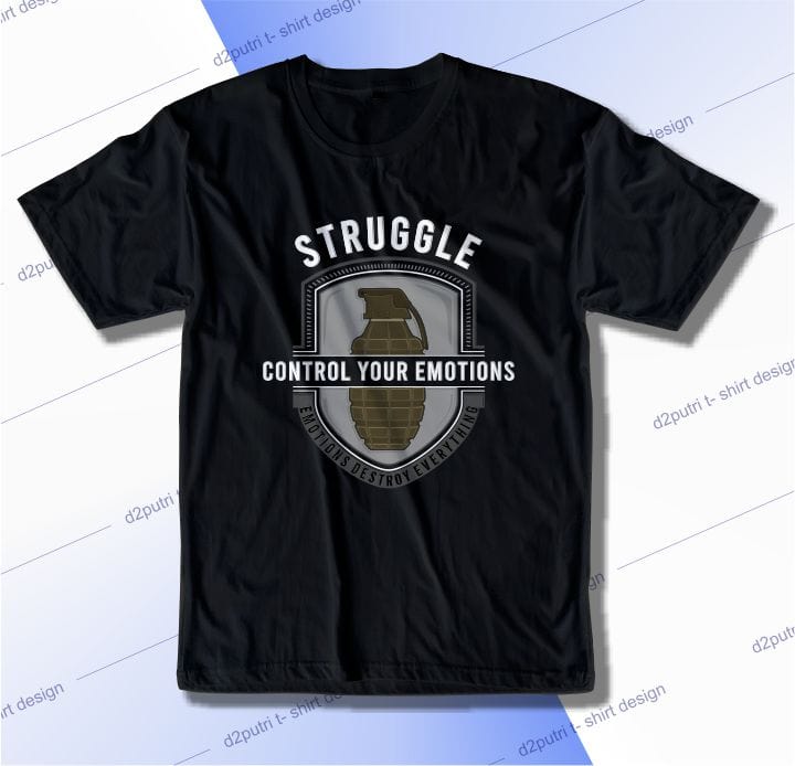 t shirt design graphic, vector, illustration control your emotions lettering typography