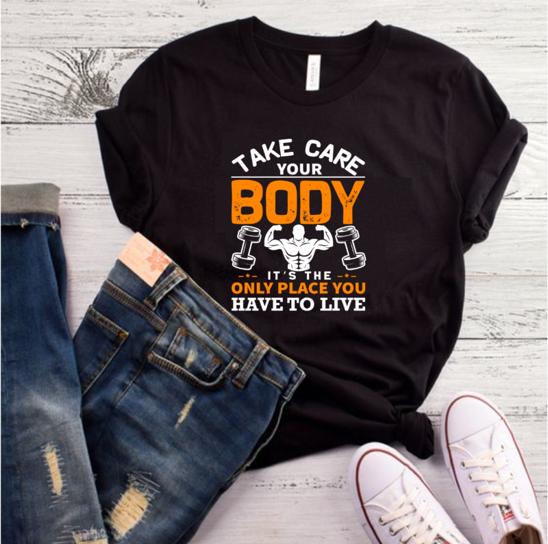 30 best selling gym/fitness quotes t-shirt designs bundle for commercial use