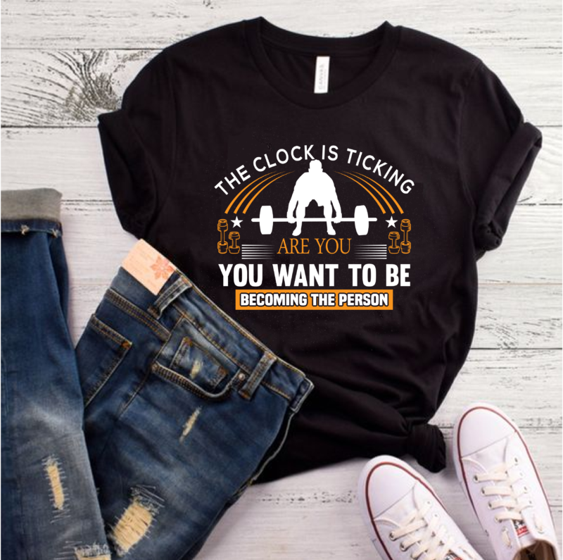 25 best selling gym/fitness quotes t-shirt designs bundle for commercial use