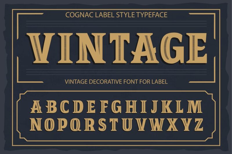 10 Vintage Font Families Bundle