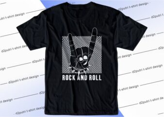 music t shirt design graphic, vector, illustration rock and roll lettering typography