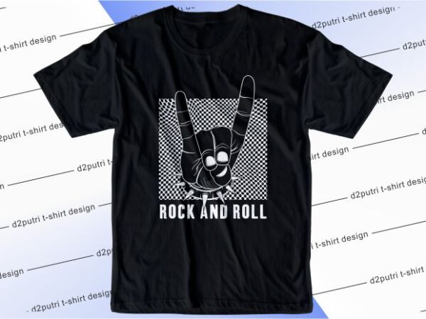 Music t shirt design graphic, vector, illustration rock and roll lettering typography