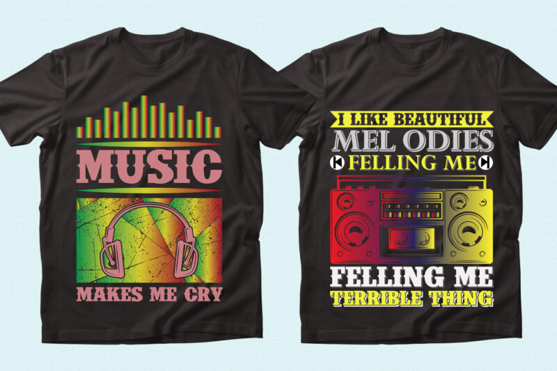 Trendy 46 Music quotes T-shirt Designs Bundle — 98% Off