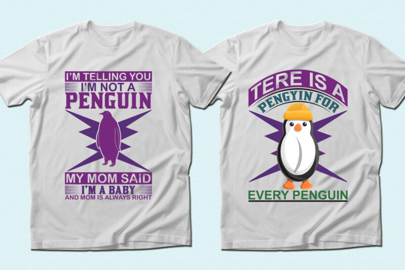 Trendy 71 Penguin quotes t-shirt designs bundle — 98% off