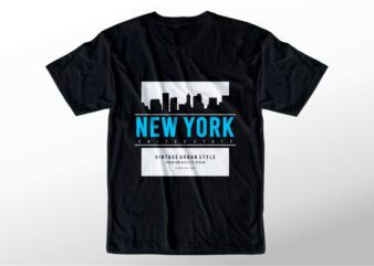 t shirt design graphic, vector, illustration new york city lettering typography