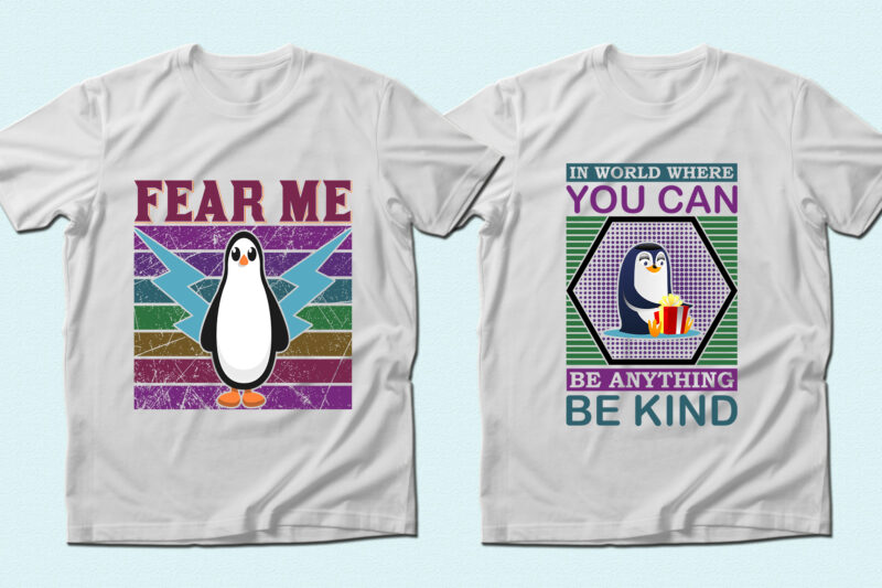 Trendy 71 Penguin quotes t-shirt designs bundle — 98% off