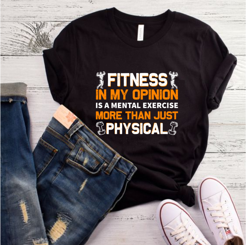 30 best selling gym/fitness quotes t-shirt designs bundle for commercial use