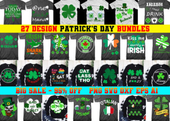 27 Design Patricks day bundle, Patricks bundle, Bundle Patricks