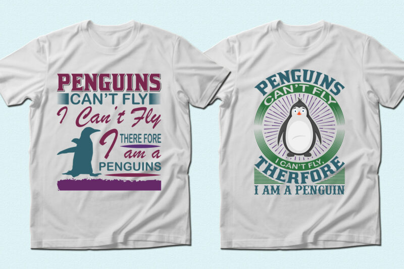 Trendy 71 Penguin quotes t-shirt designs bundle — 98% off