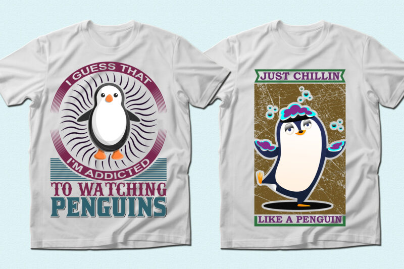 Trendy 71 Penguin quotes t-shirt designs bundle — 98% off