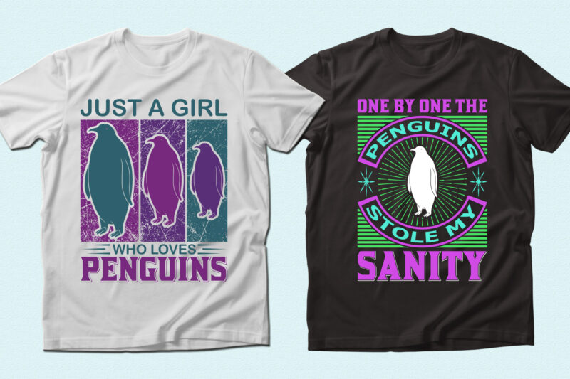 Trendy 71 Penguin quotes t-shirt designs bundle — 98% off