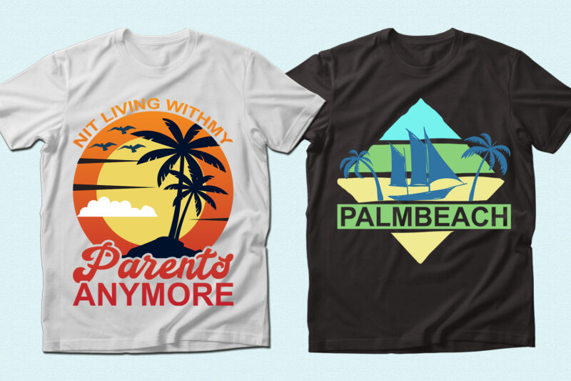 Trendy 20 Beach / Summer quotes T-shirt Designs Bundle — 98% Off