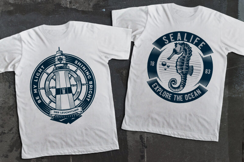 Awesome Nautical t-shirt design Collection