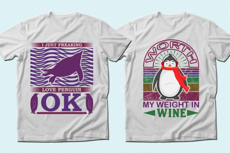 Trendy 71 Penguin quotes t-shirt designs bundle — 98% off