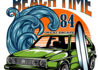 BEACH TIMES t shirt template