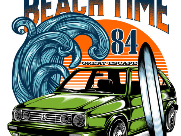 Beach times t shirt template