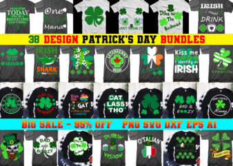 38 Bundles Patrick’s day, Bundle St.patrick t shirt design