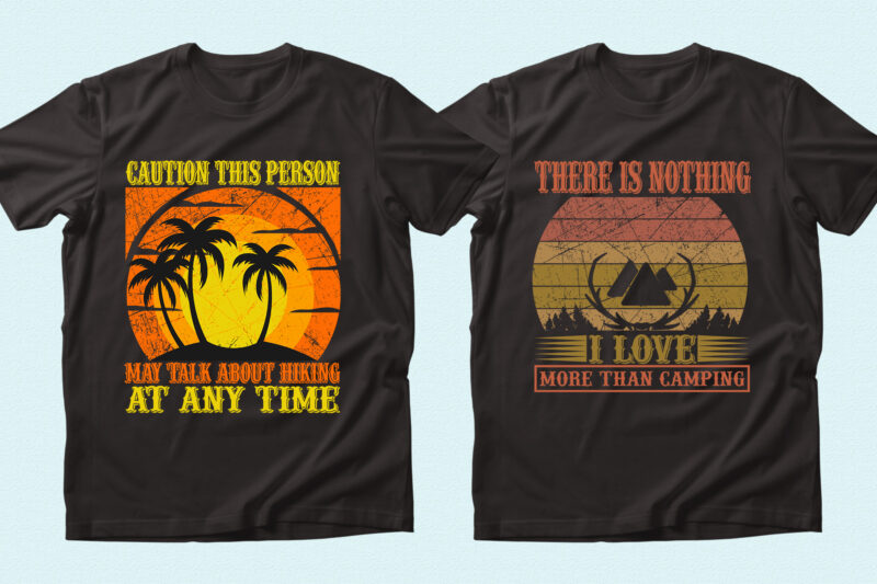 Trendy 20 Travelling / Camping / Hiking quotes T-shirt Designs Bundle — 98% Off