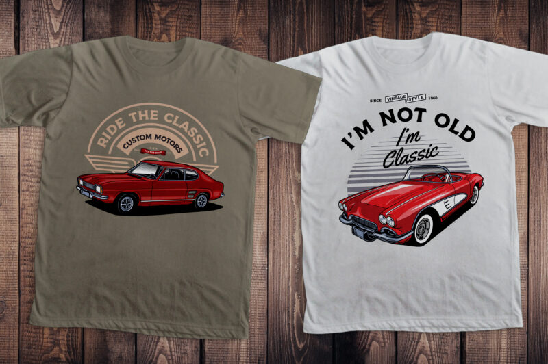 Classic Car T-shirt Collection Volume 2