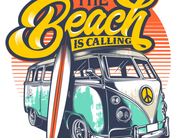 The beach is calling t shirt designs for sale