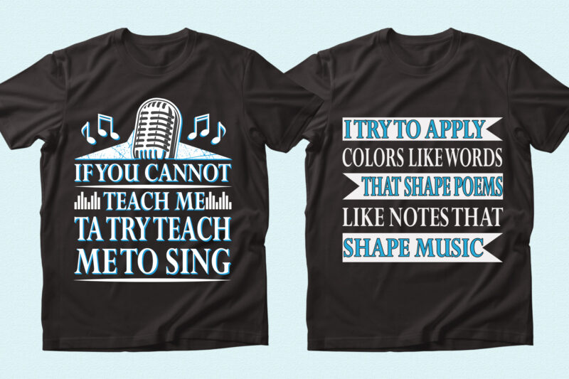 Trendy 46 Music quotes T-shirt Designs Bundle — 98% Off