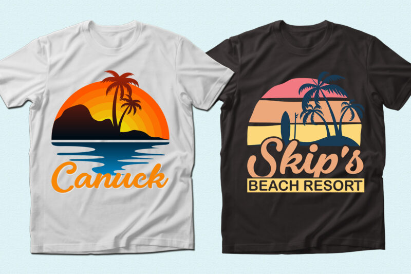 Trendy 20 Beach / Summer quotes T-shirt Designs Bundle — 98% Off