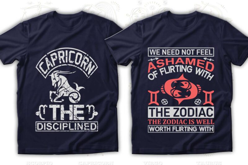 173 Mega Zodiac Quotes T-shirt Designs Bundle — 99% Off