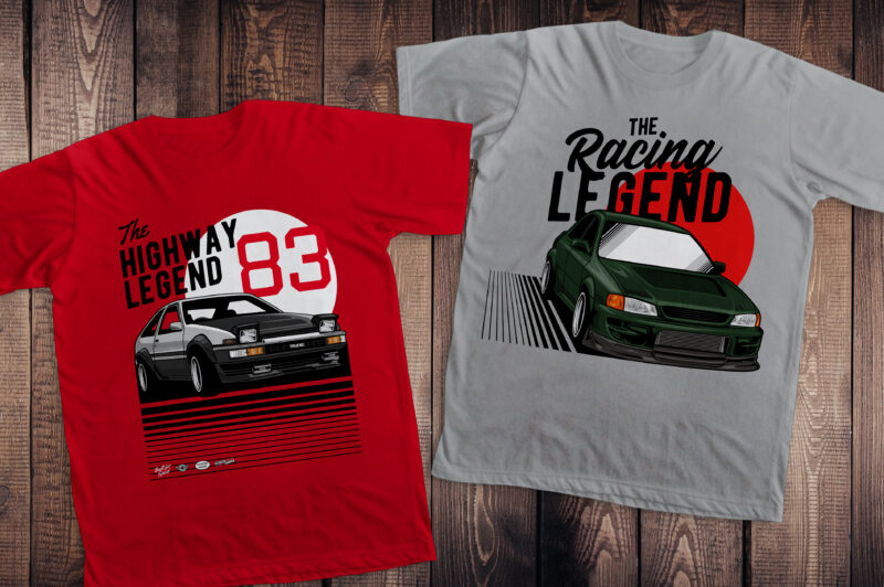 Amazing Japanese Cars T-shirt design Collection