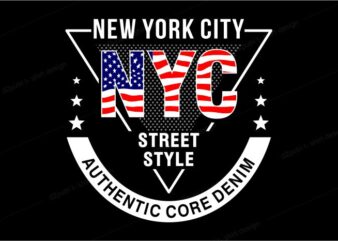 t shirt design graphic, vector, illustration new york city lettering typography