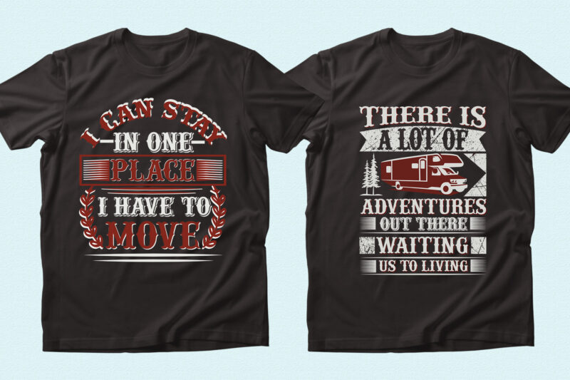 Trendy 20 Travelling / Camping / Hiking quotes T-shirt Designs Bundle — 98% Off