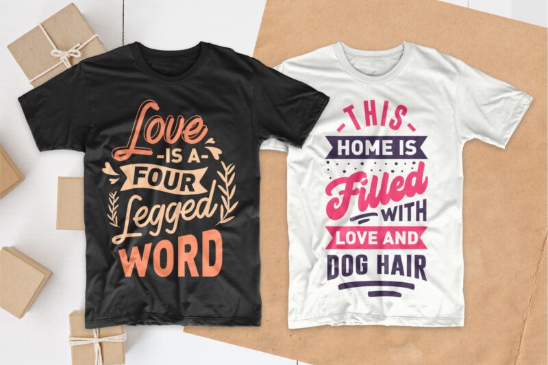 Dog quotes t shirt design, dog typography quotes, dog t shirt designs bundle, dog t-shirt design pack collection for commercial use