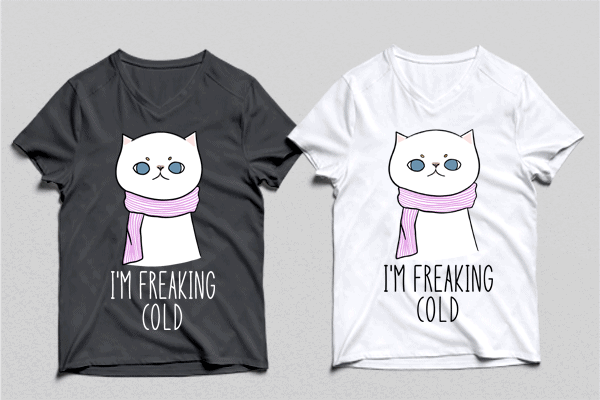 I’m freaking cold – cat t-shirt design , cat tshirt design , cat t shirt design , cat svg ,cat eps, cat ai , cat png