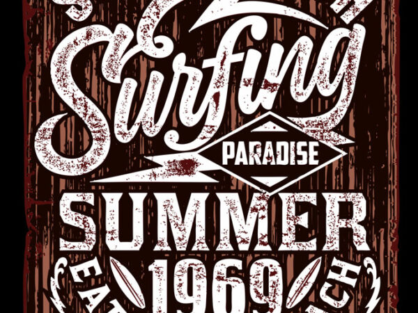 Summer 1969 t shirt template vector