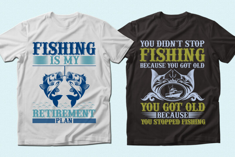 Trendy 20 fishing quotes T-shirt Designs Bundle — 98% Off