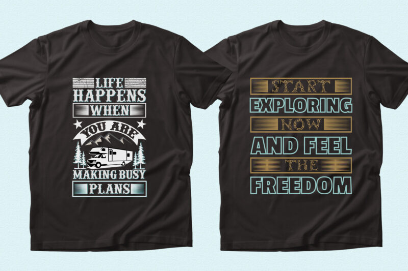 Trendy 20 Travelling / Camping / Hiking quotes T-shirt Designs Bundle — 98% Off